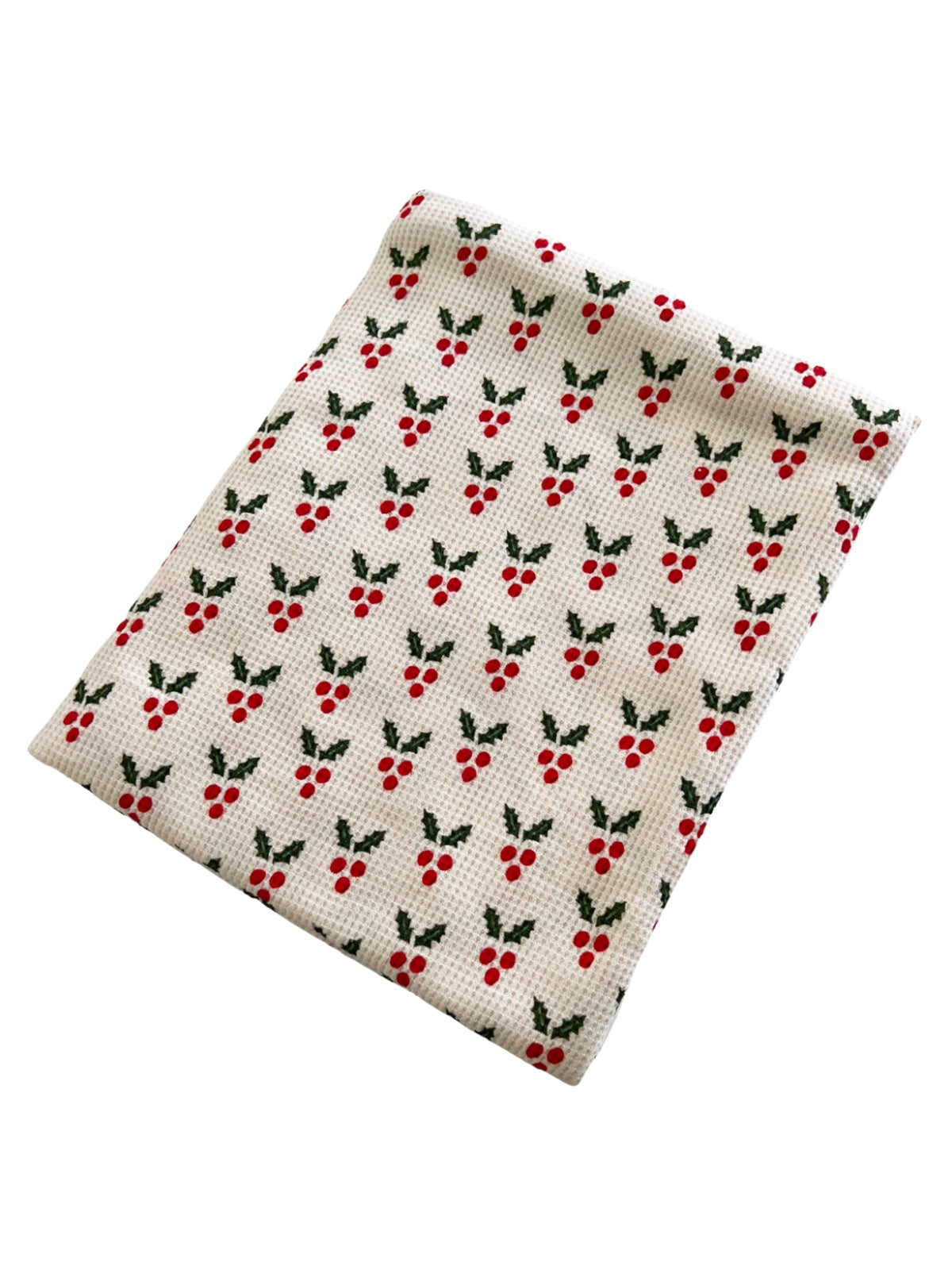 Organic Cotton Waffle Swaddle, Holly SpearmintLOVE