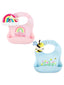 Silicone Bib & Rattle Set, Chase Rainbows