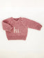 Hi. Crew Neck Knit Sweater, Rosy