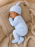 Baby Blue / Ribbed 2-Way Zip Footie