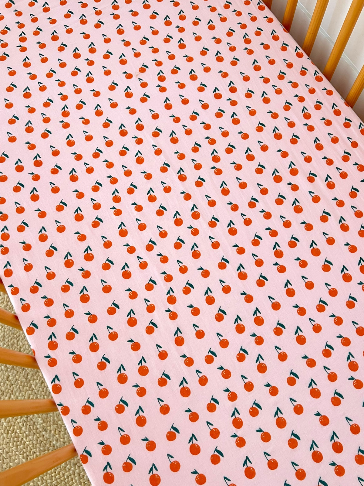 Blush Oranges / Organic Crib Sheet