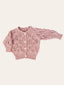 Leaf Lace Cardigan Sweater, Rosy