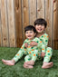 Organic Waffle 2-Piece Set, Green Clover