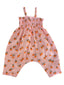 Tie Strap Smocked Romper, Sweet Clementines