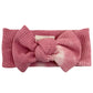 Organic Waffle Knot Bow, Orchid Pink Tie Dye