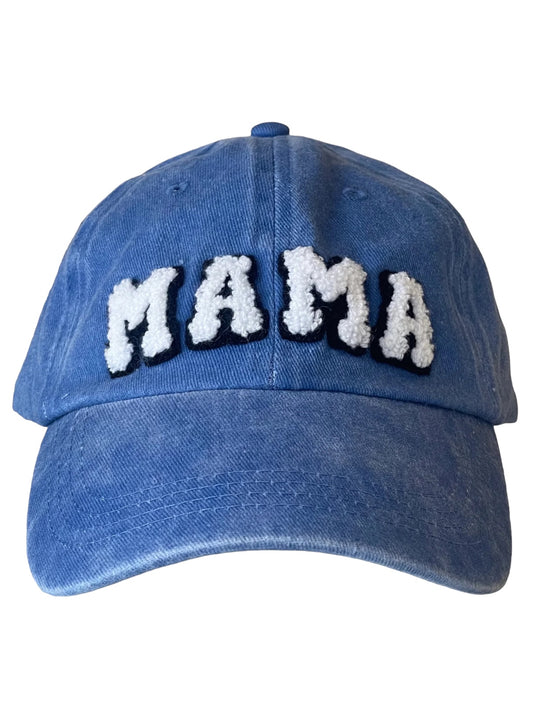 MAMA Adult Baseball Hat, Vintage Wash Ocean Blue
