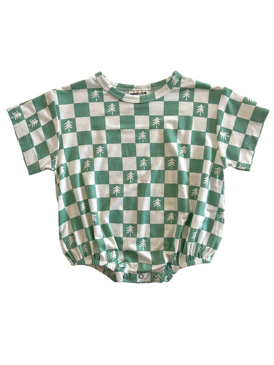 T-Shirt Bubble, Trees Checkerboard