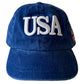 USA Kids Baseball Hat, Vintage Blue