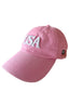 USA Adult Baseball Hat, Vintage Pink