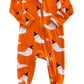 2-Way Zip Footie, Orange Ghost
