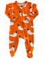 2-Way Zip Footie, Orange Ghost