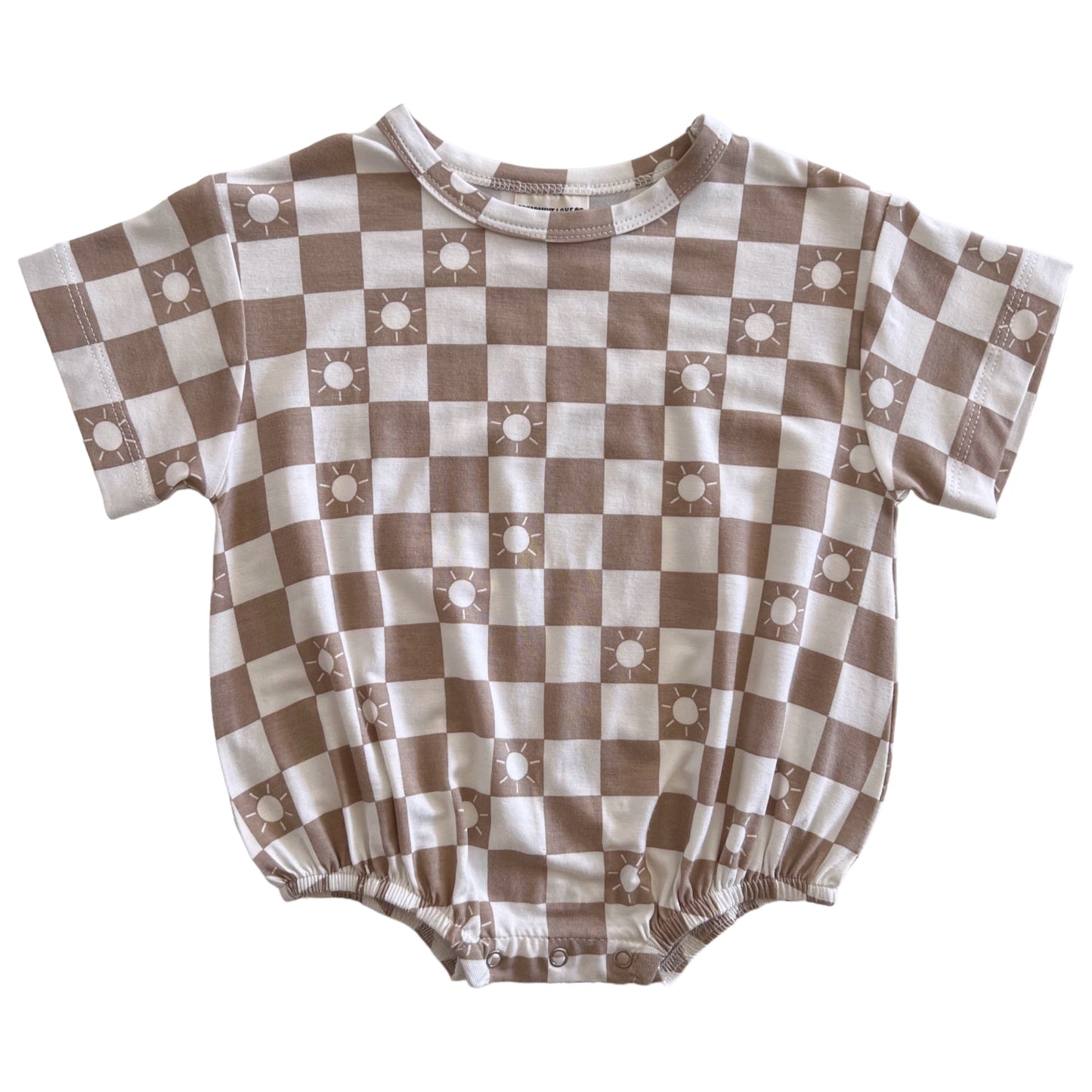 T-Shirt Bubble, Tan Sun Checkerboard