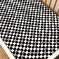 Stretch Crib Sheet, Black Peace Checkerboard