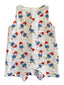 Muslin Shortie Romper, Red, White & Blue Popsicle