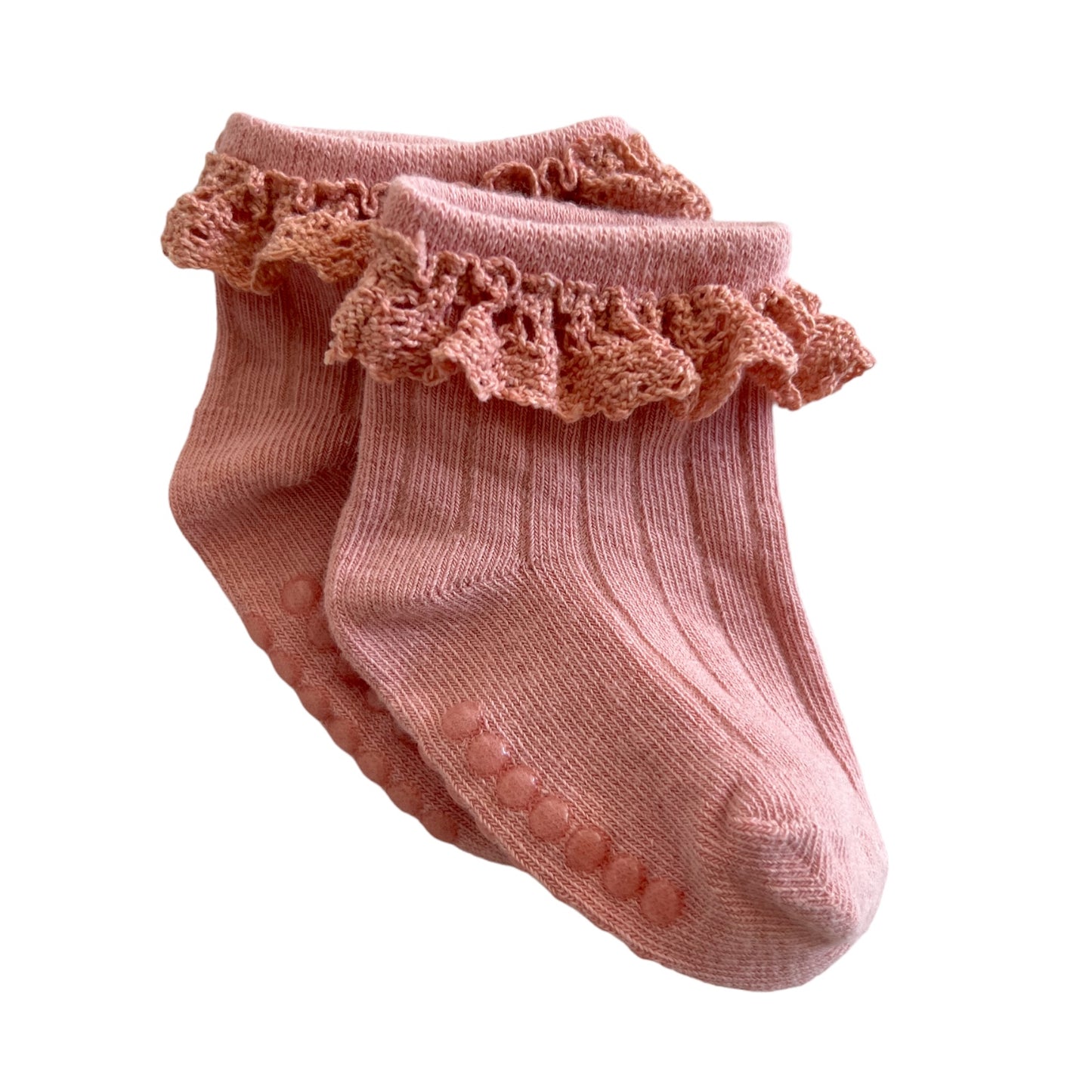 Everyday Ruffle Socks, Rosy Pink