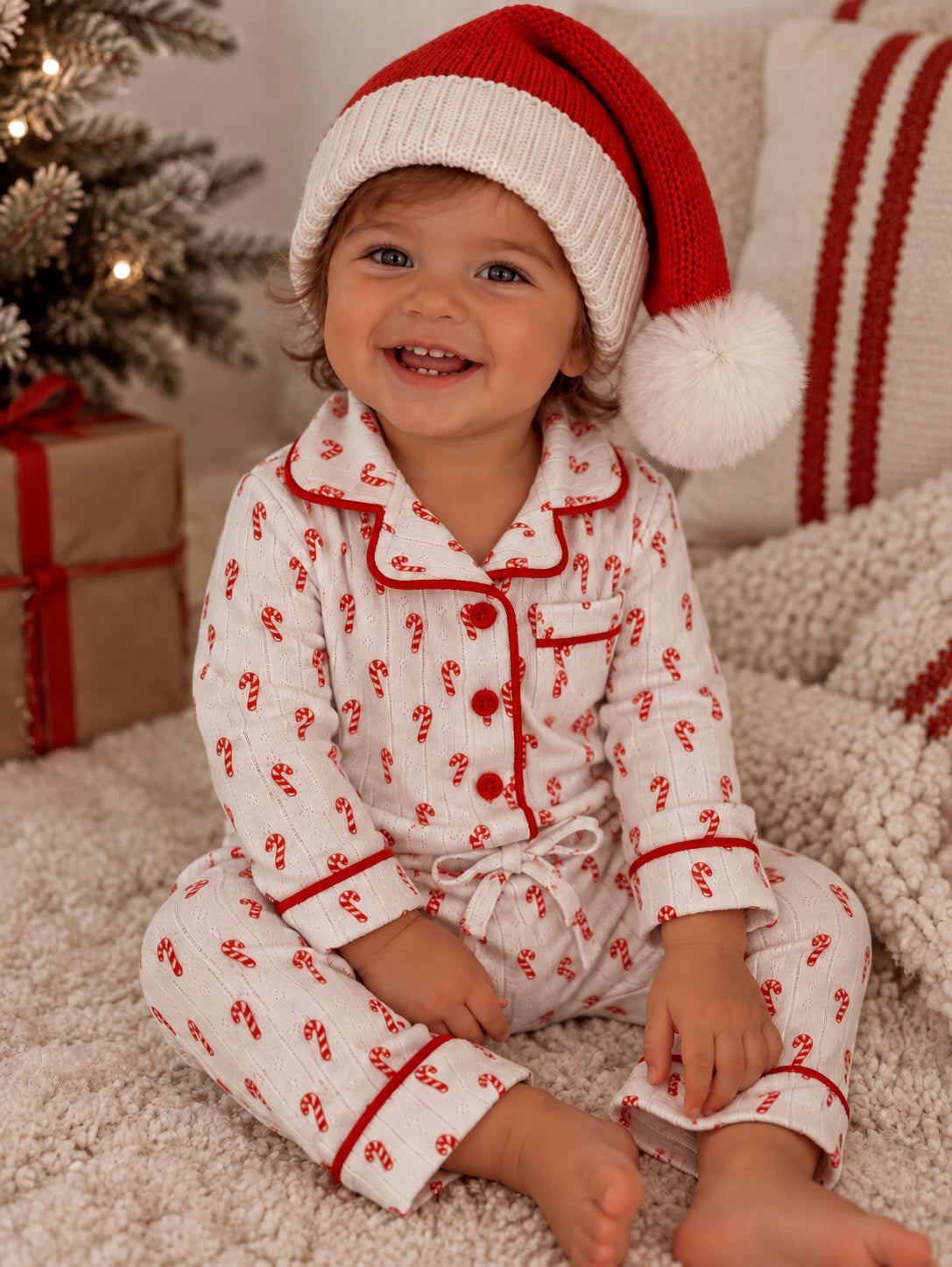 Knit Santa Hat, Red