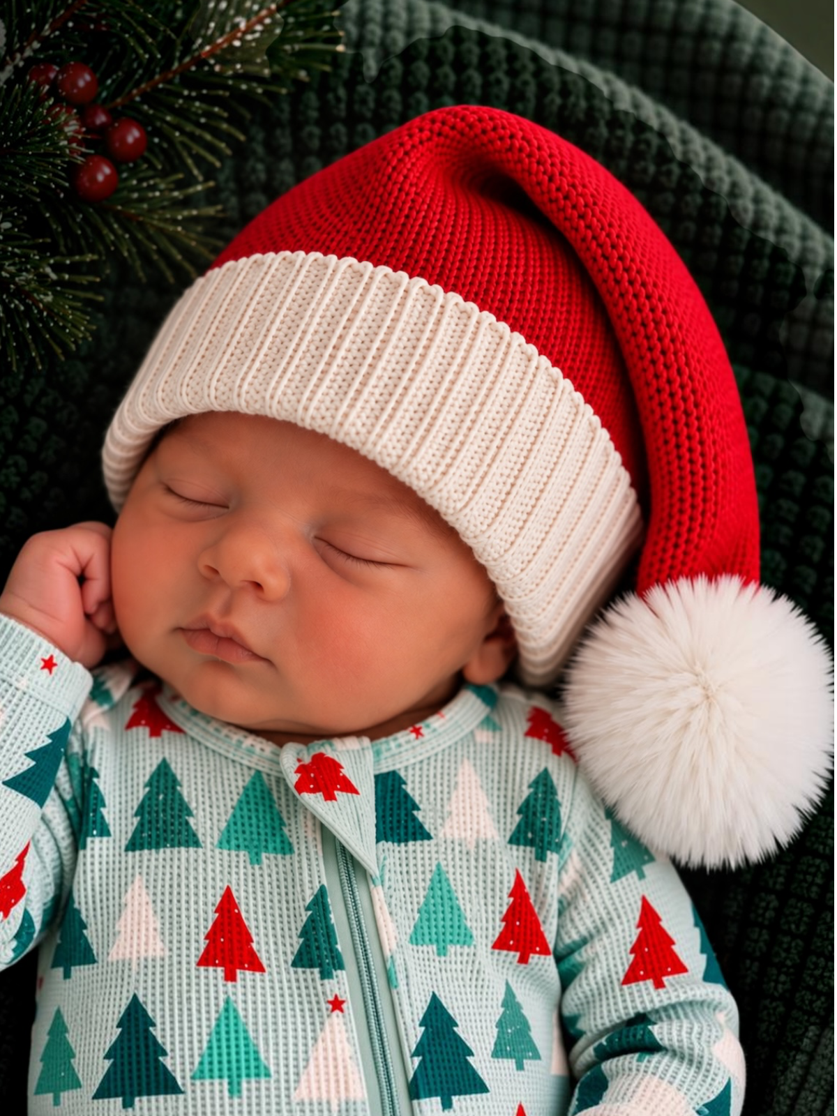 Knit Santa Hat, Red