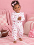 Ruffle Sweatshirt and Fashion Cargo Pants, Footballs and Bows