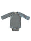 Steel Blue Stripe / Organic Ribbed Long Sleeve Bodysuit