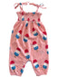 Popsicle Pink / Organic Smocked Jumpsuit