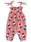 Popsicle Pink / Organic Smocked Jumpsuit