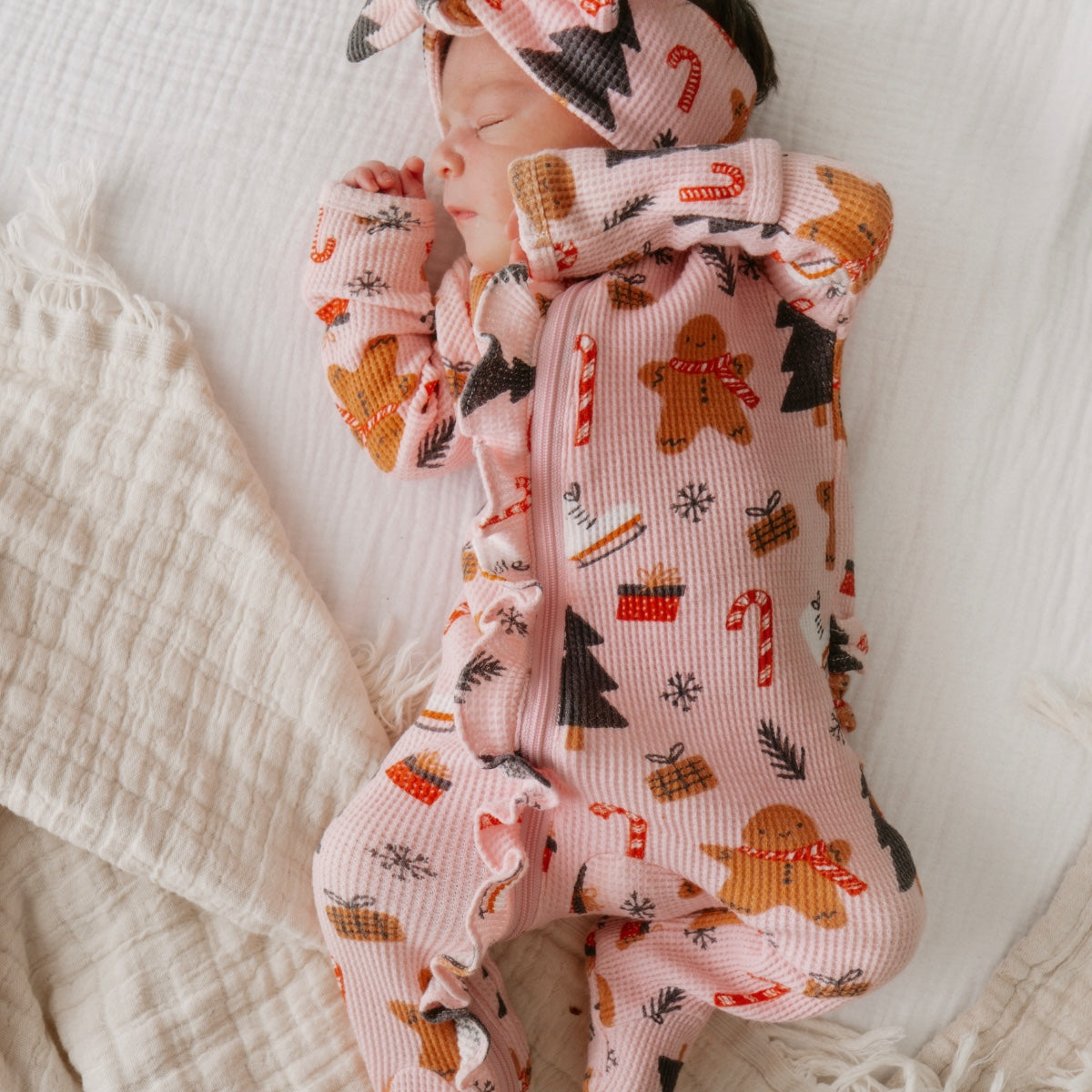 Garden Print Footie w/Zip Ruffle main image 0