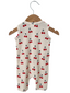 Organic Waffle Easy Romper, Cherries