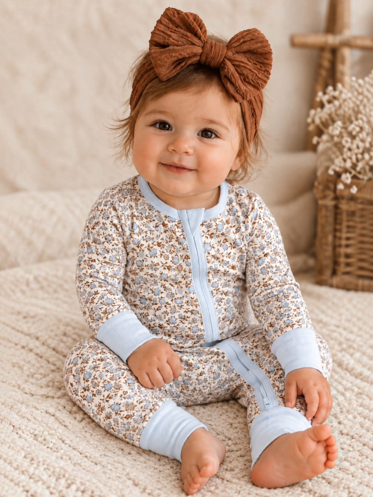 2-Way Zip Romper, Hazel Floral