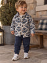 Fleece Shacket, Southwest Navy
