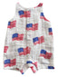 Muslin Shortie Romper, American Flag