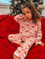 Snowman Pink / Organic Long Sleeve Tee & Pant Set