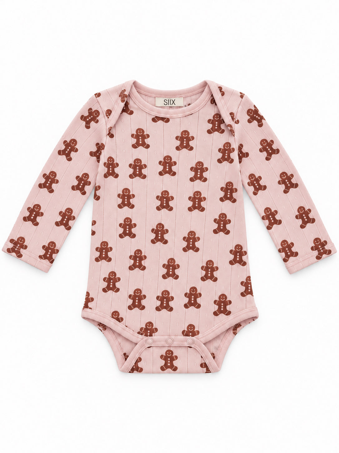 Blush Gingerbread / Organic Pointelle Long Sleeve Bodysuit