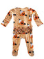 2-Way Ruffle Zip Footie, Halloween Cluster