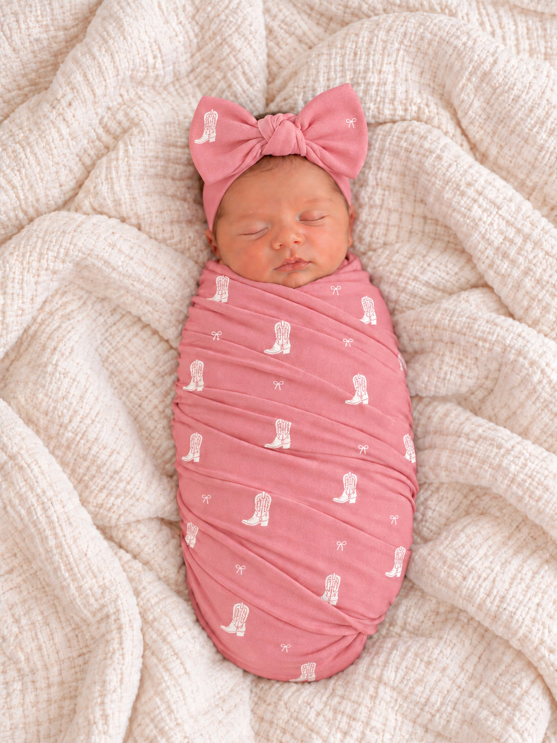 Boots & Bows / Organic Cotton Swaddle