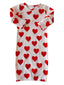 Organic Waffle Gown, Red Heart