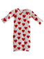 Organic Waffle Gown, Red Heart