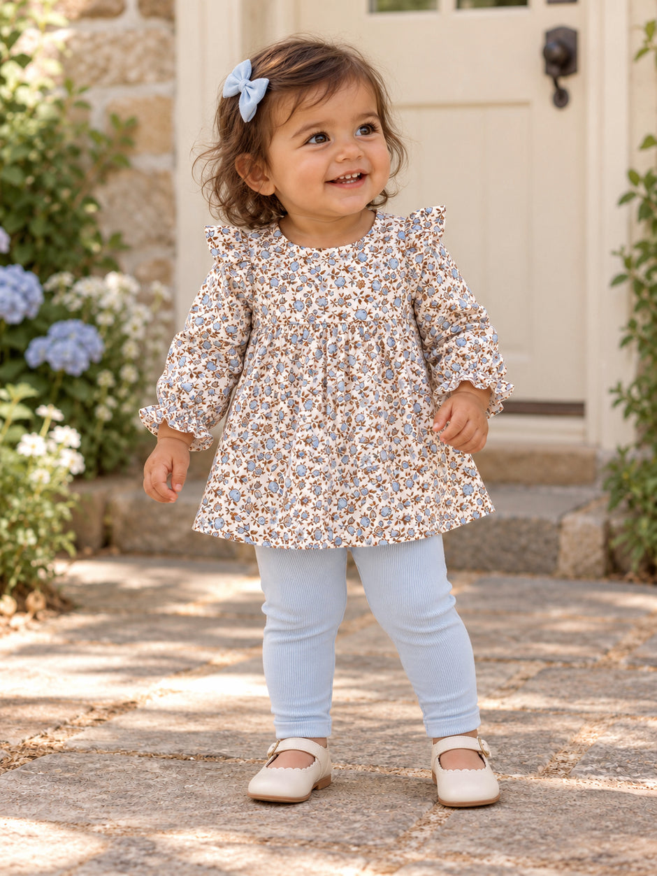 Ruffle Tunic with Legging, Hazel Floral