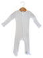 Organic Waffle 2-Way Zip Footie, Lucent White