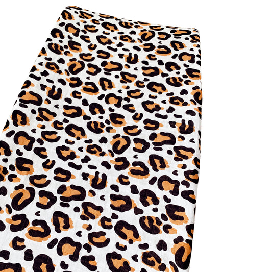 Muslin Changing Pad Cover, Leopard