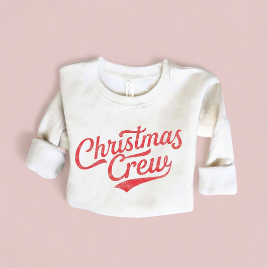 Christmas Crew Toddler Graphic Sweatshirt, Heather Dust
