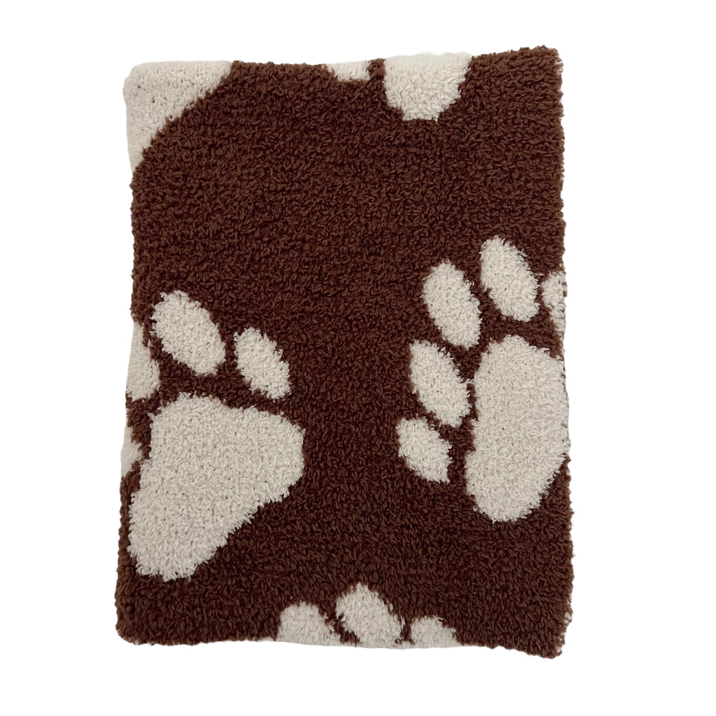 Phufy™ Bliss Mini Blanket, Chocolate Bear Paw