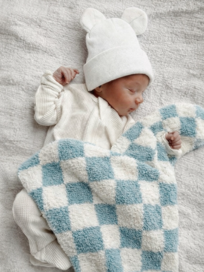 Phufy® Bliss Checkerboard Mini Blanket, Powder – SpearmintLOVE