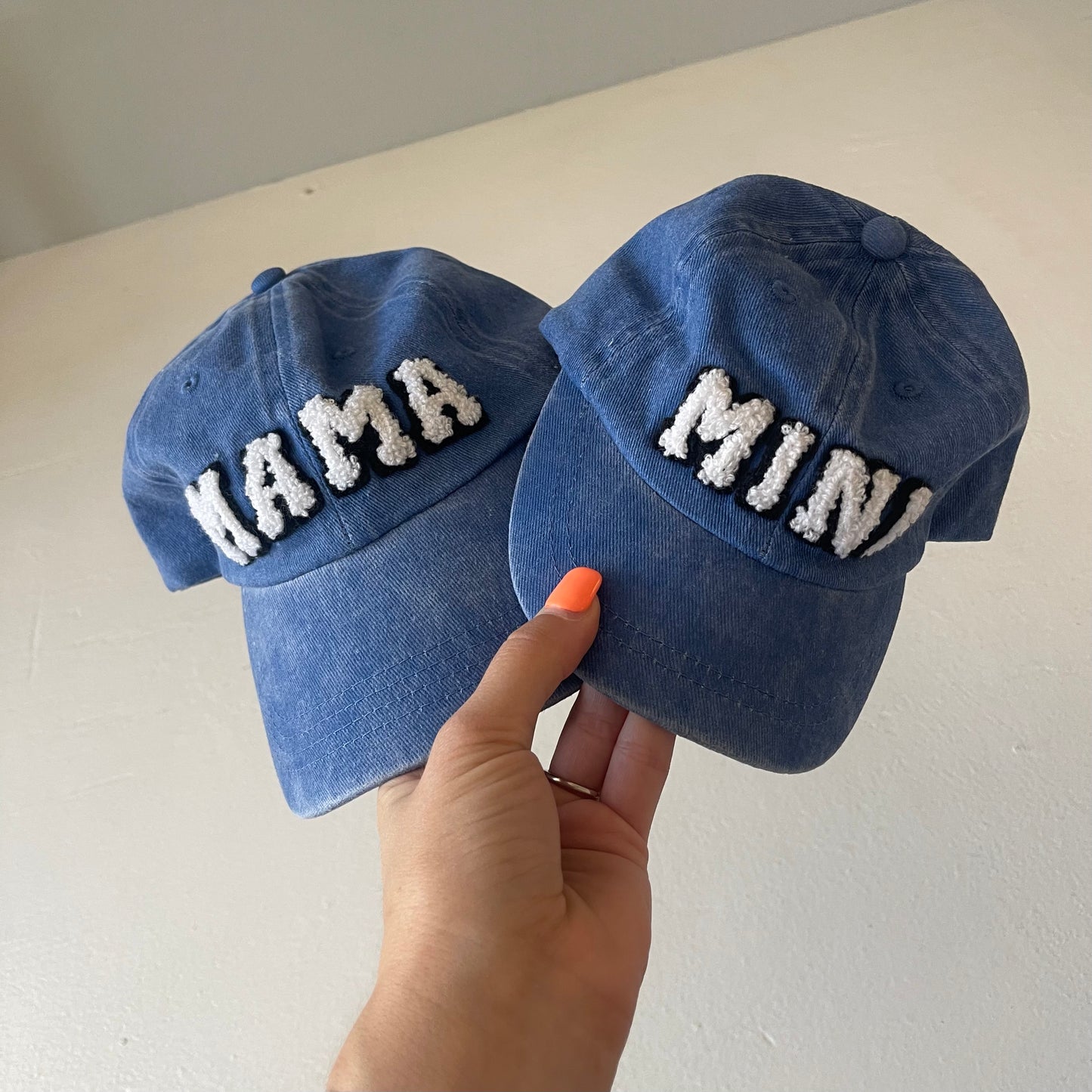 MINI Kids Baseball Hat, Vintage Wash Ocean Blue