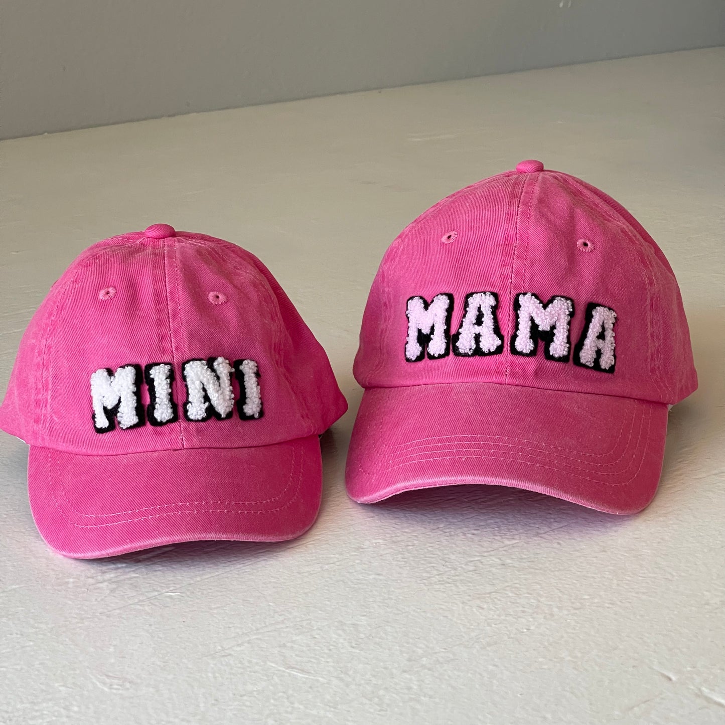 MINI Kids Baseball Hat, Vintage Wash Watermelon Pink