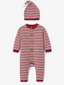 Baby Jumpsuit & Hat Set, Holiday Striped