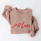 Just Love Women's Graphic Fleece Sweatshirt, Tan