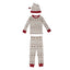 Organic Kids' Holiday PJ & Cap Set, Fair Isle Rudolph