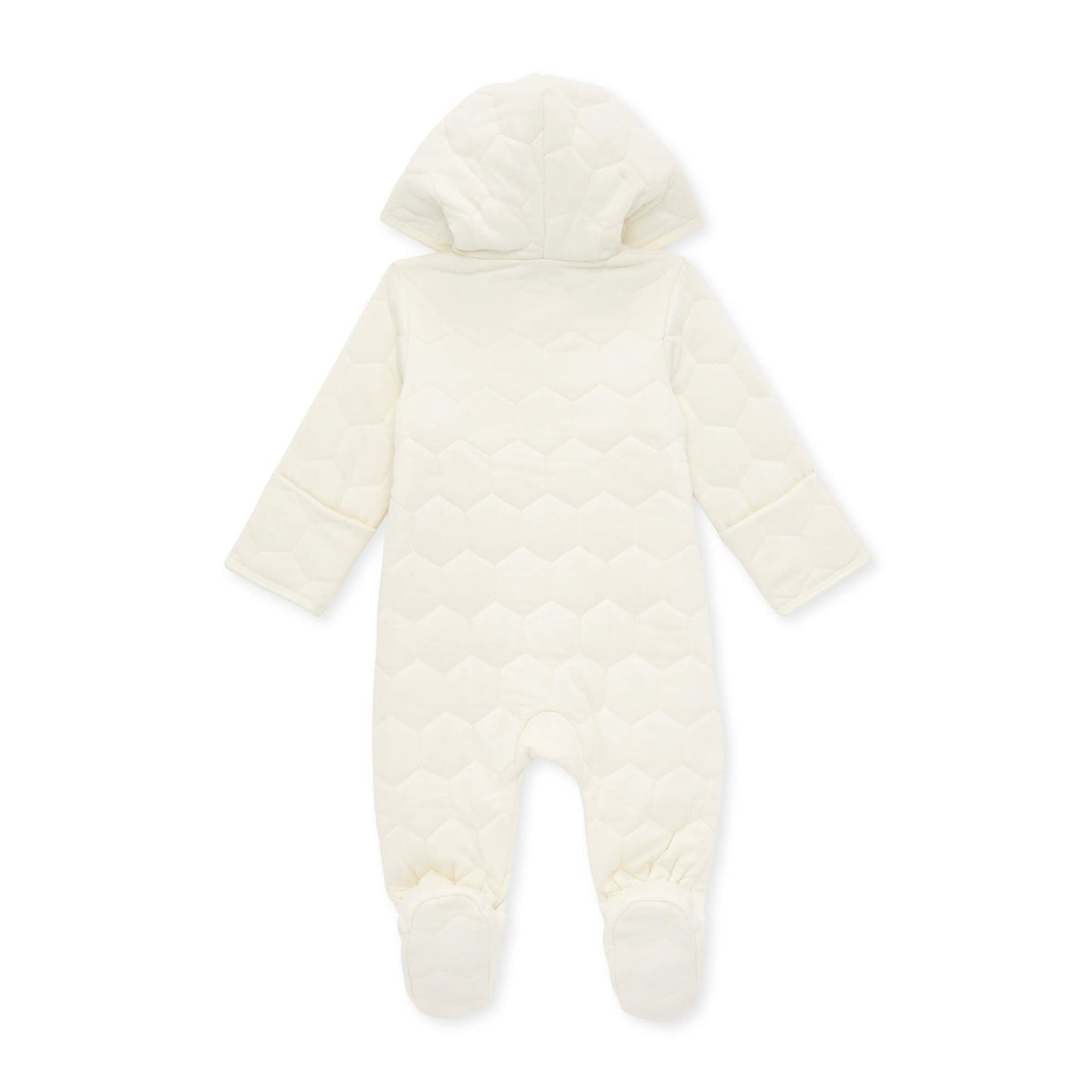 Organic Honeycomb Quilted Baby Bunting, Eggshell