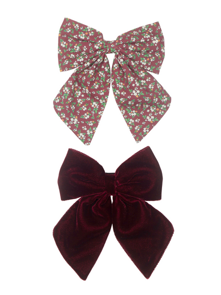 Mimi & Lula Agnes oversize bow pack - burgundy