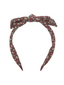 Floral Edie Bow Headband, Burgundy